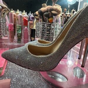 Gold Sparkle Steve Madden Stiletto Heels